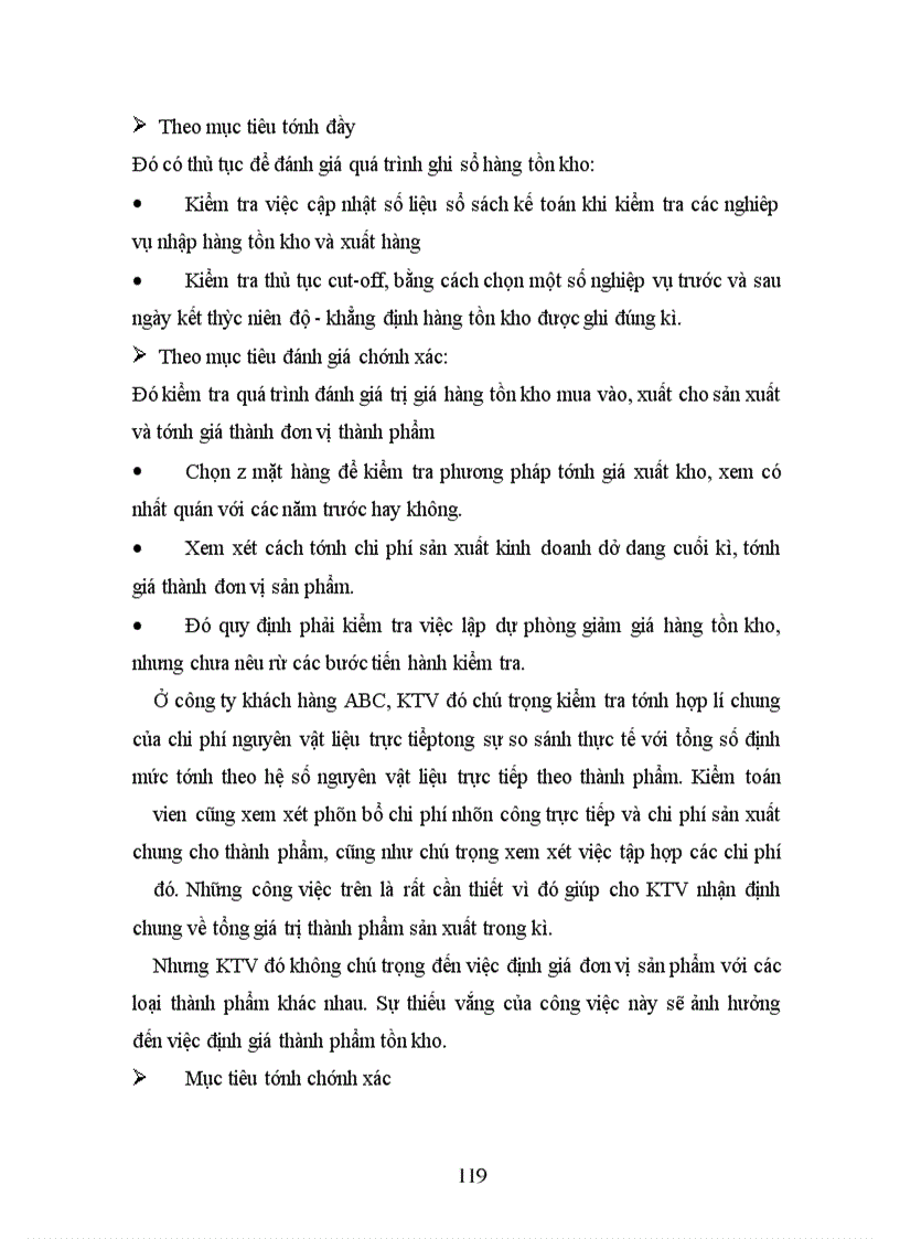 image for page Hoàn thiện quy trình kiểm toán chu kì hàng tồn kho, chi phí và giá thành sản phẩm trong kiểm toán Báo cáo tài chính tại công ty Cổ phần kiểm toán và tư vấn A&C