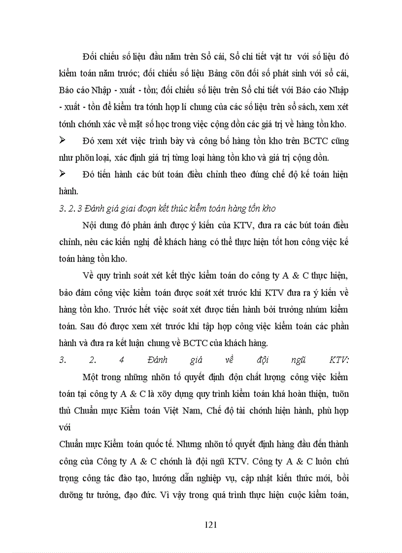 image for page Hoàn thiện quy trình kiểm toán chu kì hàng tồn kho, chi phí và giá thành sản phẩm trong kiểm toán Báo cáo tài chính tại công ty Cổ phần kiểm toán và tư vấn A&C