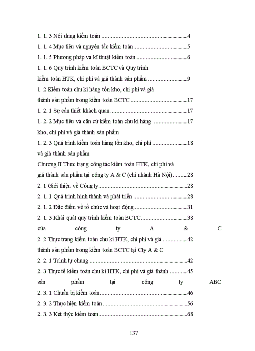 image for page Hoàn thiện quy trình kiểm toán chu kì hàng tồn kho, chi phí và giá thành sản phẩm trong kiểm toán Báo cáo tài chính tại công ty Cổ phần kiểm toán và tư vấn A&C