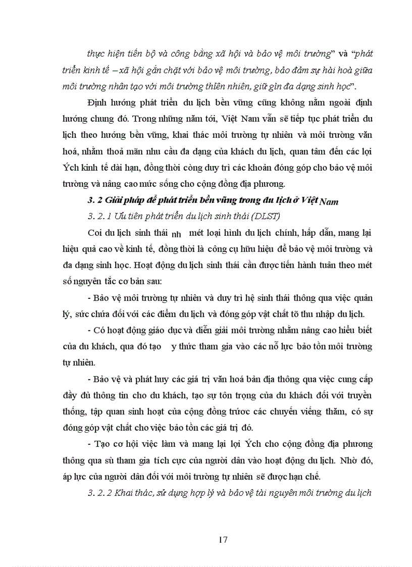 image for page Du lịch bền vững và thực trạng phát triển du lịch bền vững ở Việt Nam