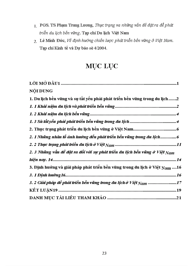 image for page Du lịch bền vững và thực trạng phát triển du lịch bền vững ở Việt Nam