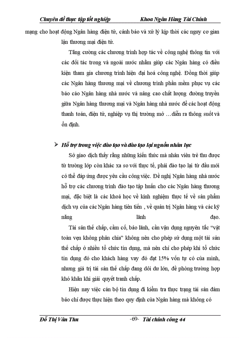image for page Giải pháp nhằm nâng cao chất lượng hoạt động bảo đảm tiền vay tại Sở giao dịch I- Ngân hàng Đầu tư và Phát triển Việt Nam