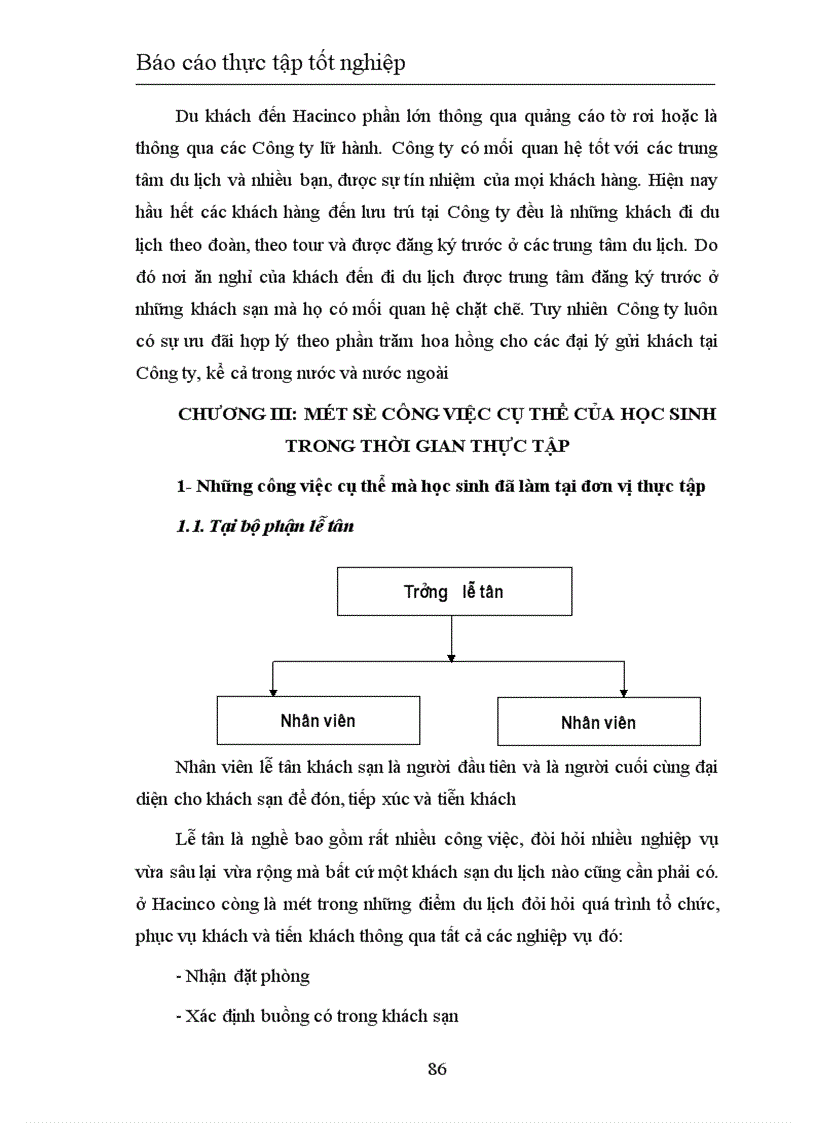 image for page Khái quát về quá trình hình thành phát triển và đặc điểm kinh doanh của khách sạn HACINCO