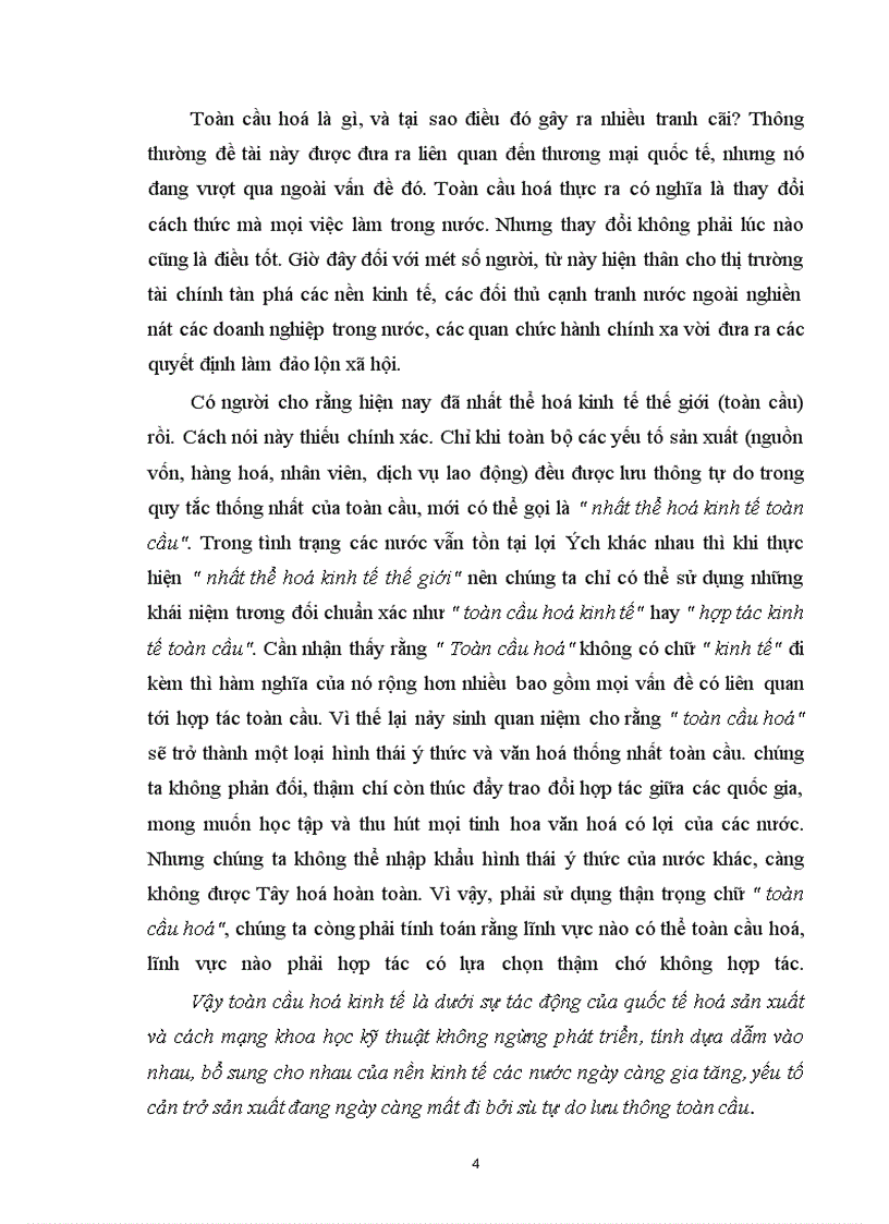 image for page Toàn cầu hoá và hội nhập kinh tế: xu thế, thời cơ và thách thức