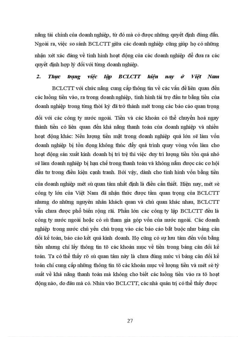 image for page Ýnghĩa và vai trò của báo cáo lưu chuyển tiền tệ trong các doanh nghiệp việt nam