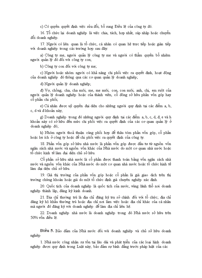 image for page Luật doanh nghiệp của quốc hội nước cộng hòa xã hội chủ nghĩa việt nam số 60/2005/qh11 ngày 29 tháng 11 năm 2005
