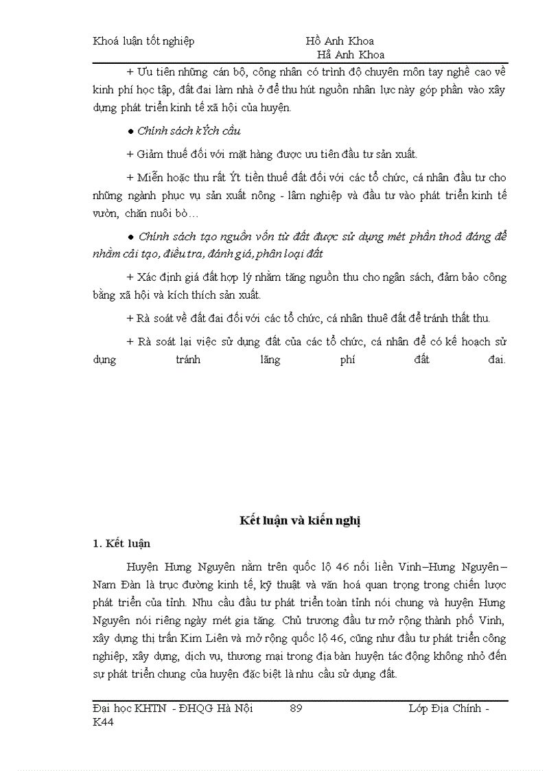 image for page Quy hoạch sử dụng đất đai ở huyện Hưng Nguyên tỉnh Nghệ An giai đoạn 2002 - 2012