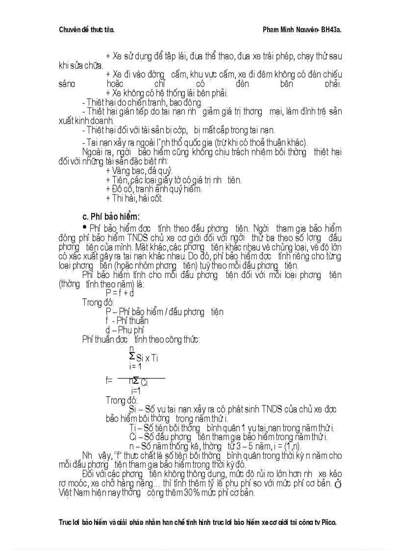 image for page Một số kiến nghị nhằm hạn chế tình hình trục lợi bảo hiểm xe cơ giới tại Công ty Pjico