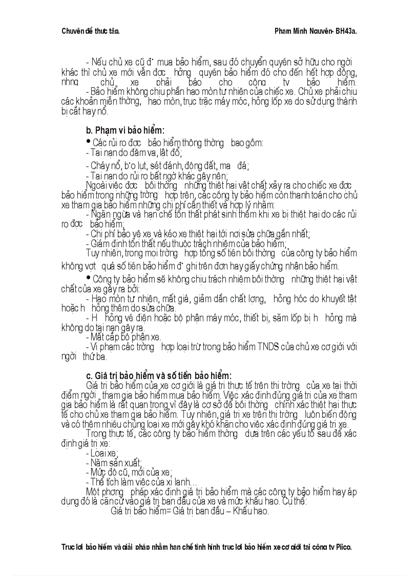 image for page Một số kiến nghị nhằm hạn chế tình hình trục lợi bảo hiểm xe cơ giới tại Công ty Pjico