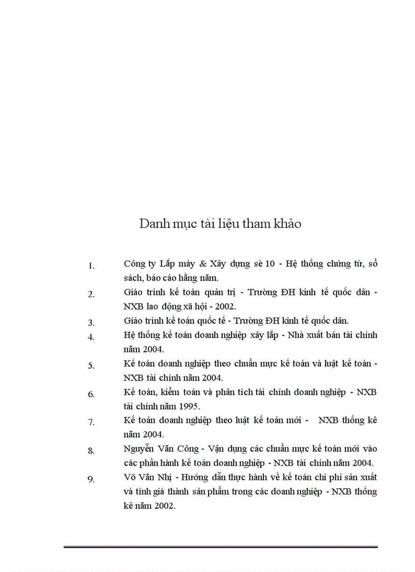 image for page Hoàn thiện hạch toán chi phí sản xuất và tính giá thành sản phẩm xây lắp tại Công ty Lắp máy & Xây dựng số 10