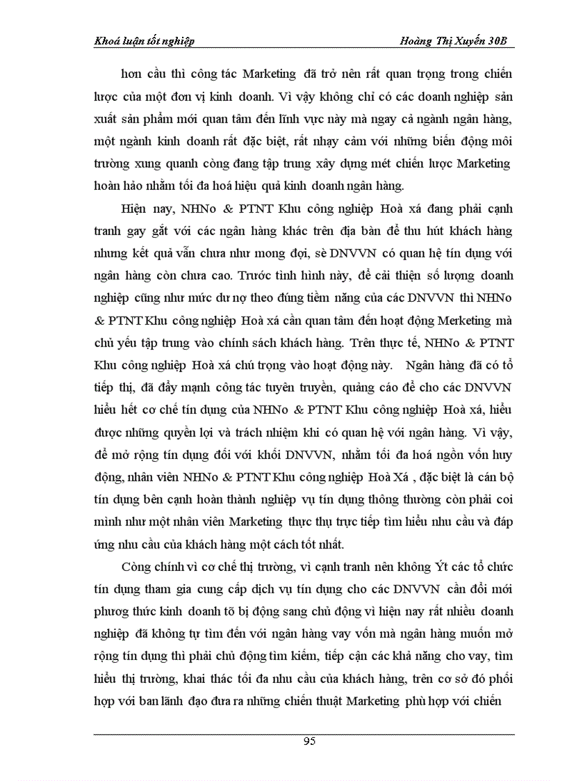 image for page Giải pháp mở rộng tín dụng đối với DNVVN tại Ngân hàng Nông nghiệp và phát triển nông thôn Khu công nghiệp Hoà xá tỉnh Nam định