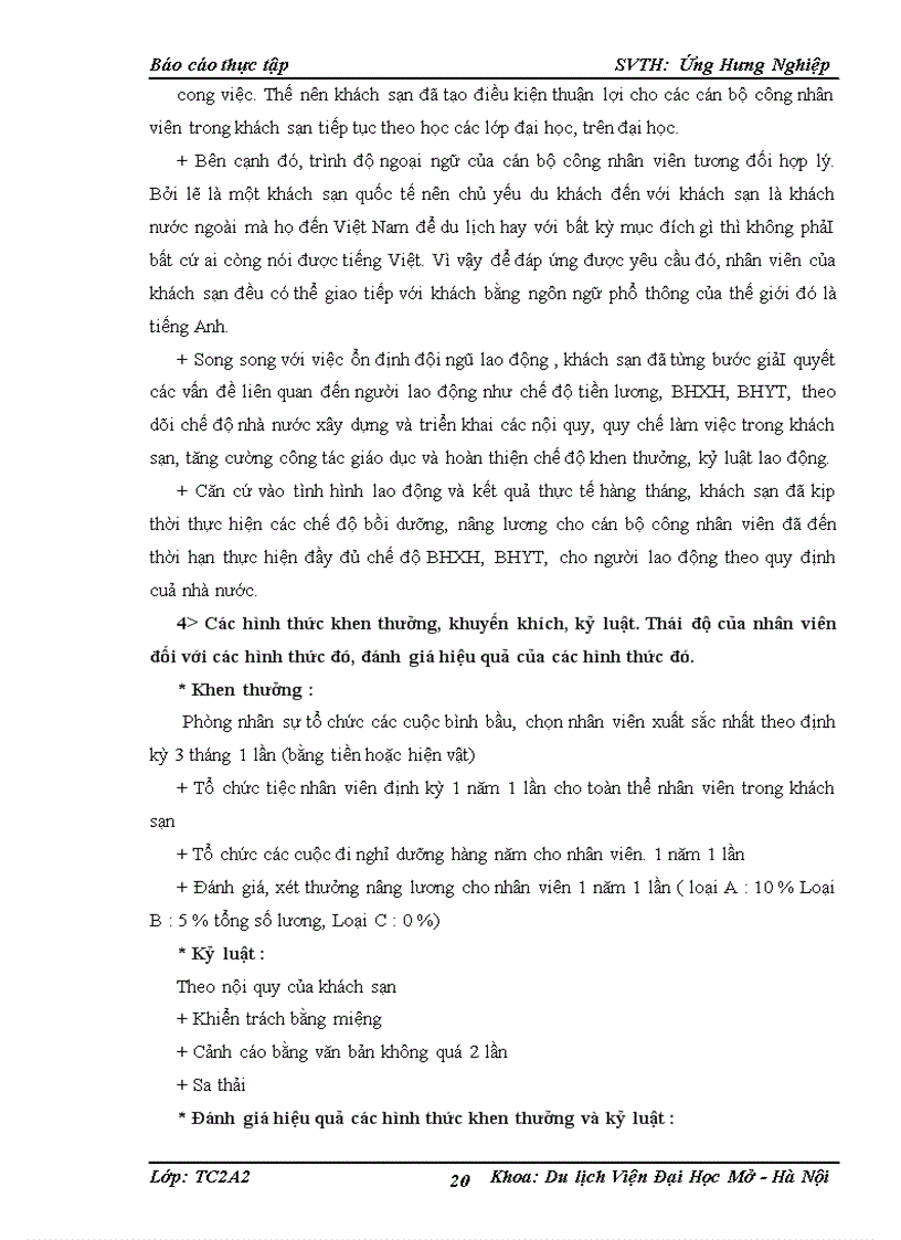 image for page Thực trạng hoạt động của khách sạn Maison D’Hanoi Hanova