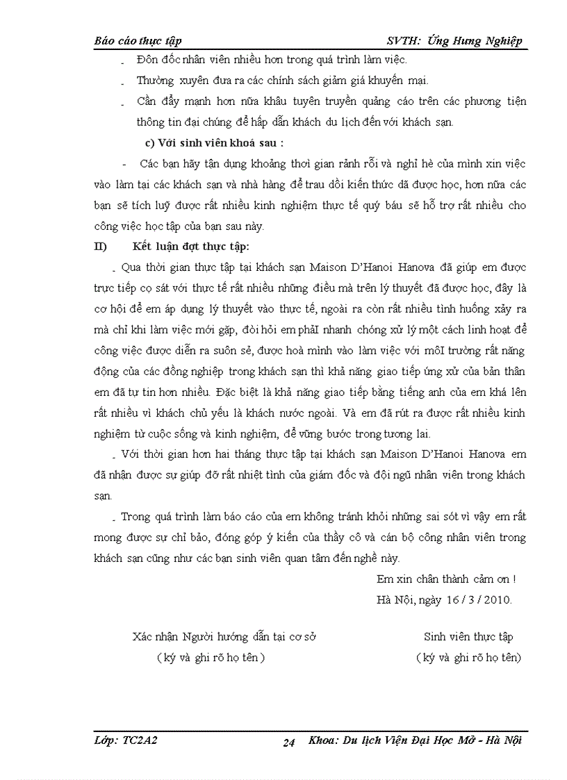 image for page Thực trạng hoạt động của khách sạn Maison D’Hanoi Hanova