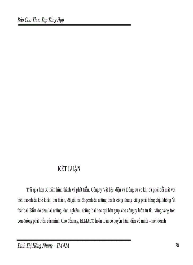 image for page Thực Tập Tổng Hợp tại Công ty Vật liệu điện và Dụng cụ cơ khí