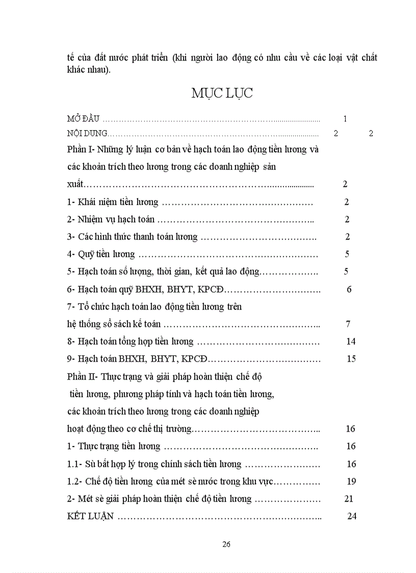 image for page Thực trạng và giải pháp hoàn thiện chế độ tiền lương, phương pháp tính và hạch toán tiền lương, các khoản trích theo lương trong các doanh nghiệp