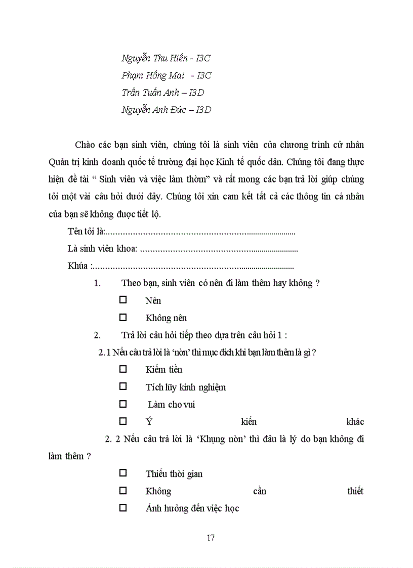 image for page Sinh viên và việc làm thêm