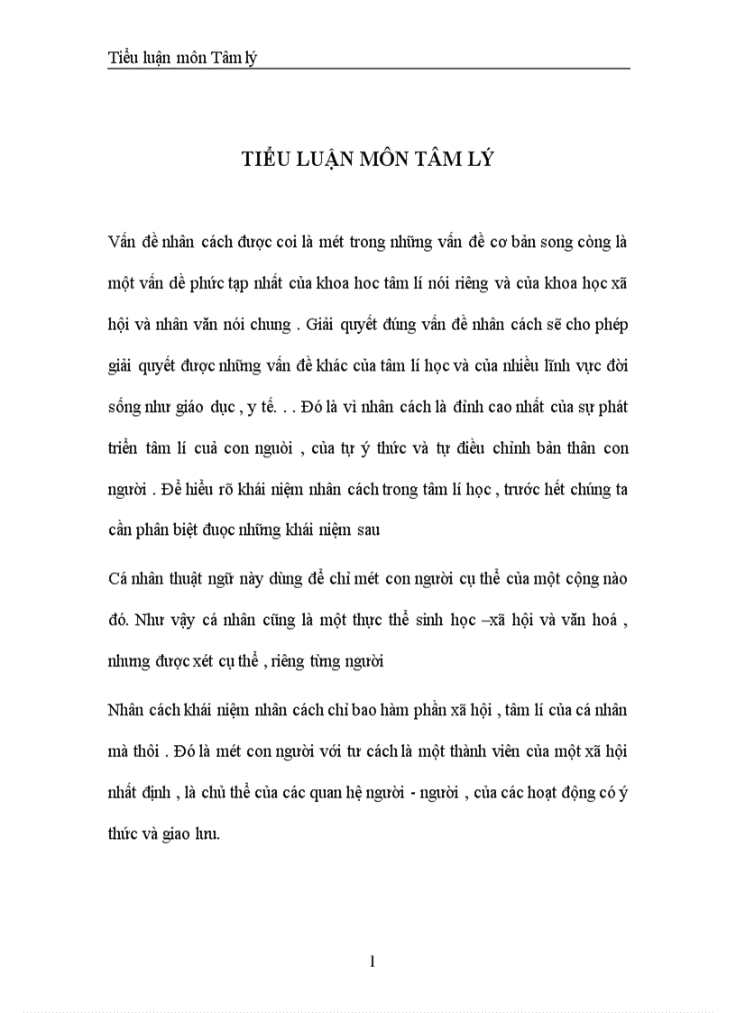 image for page Tiểu luận môn Tâm lý