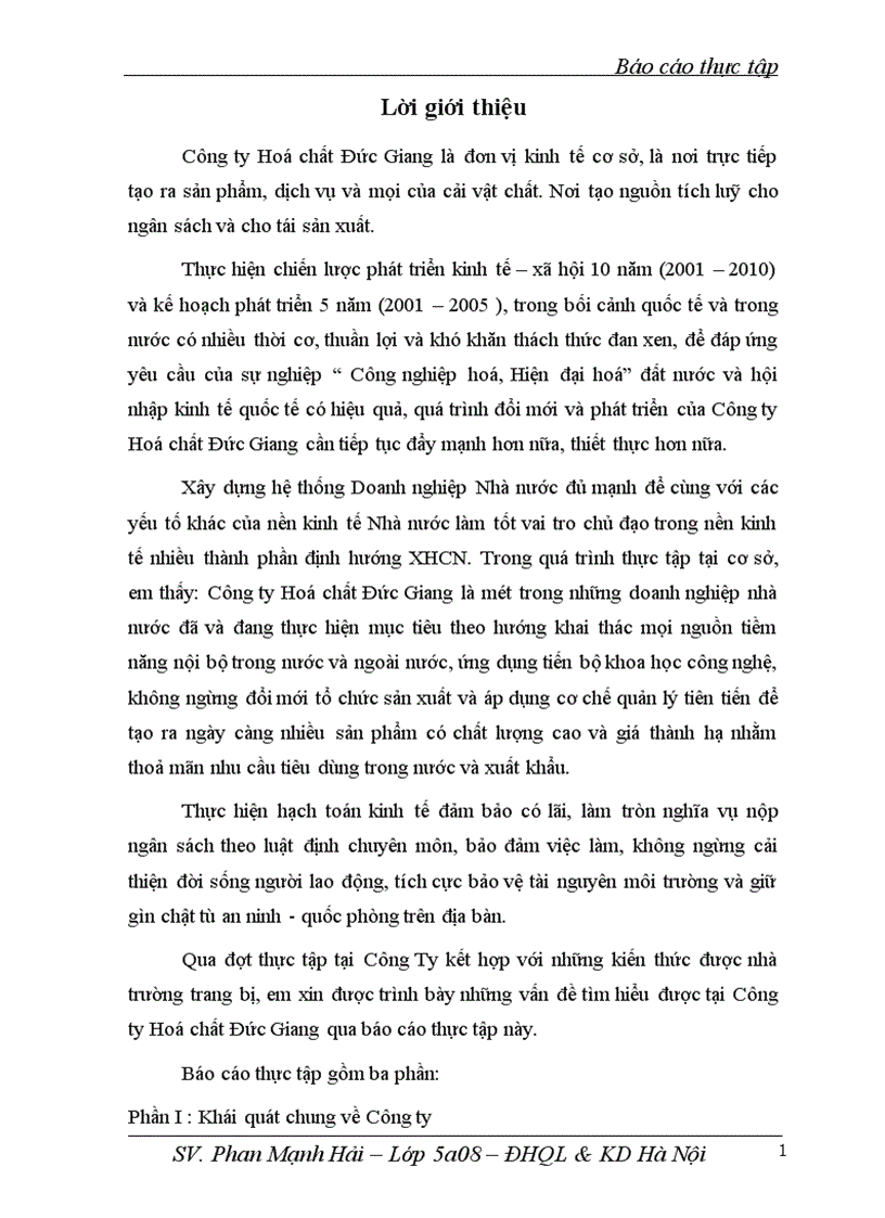 image for page Báo cáo thực tập tại Công ty Hoá chất Đức Giang