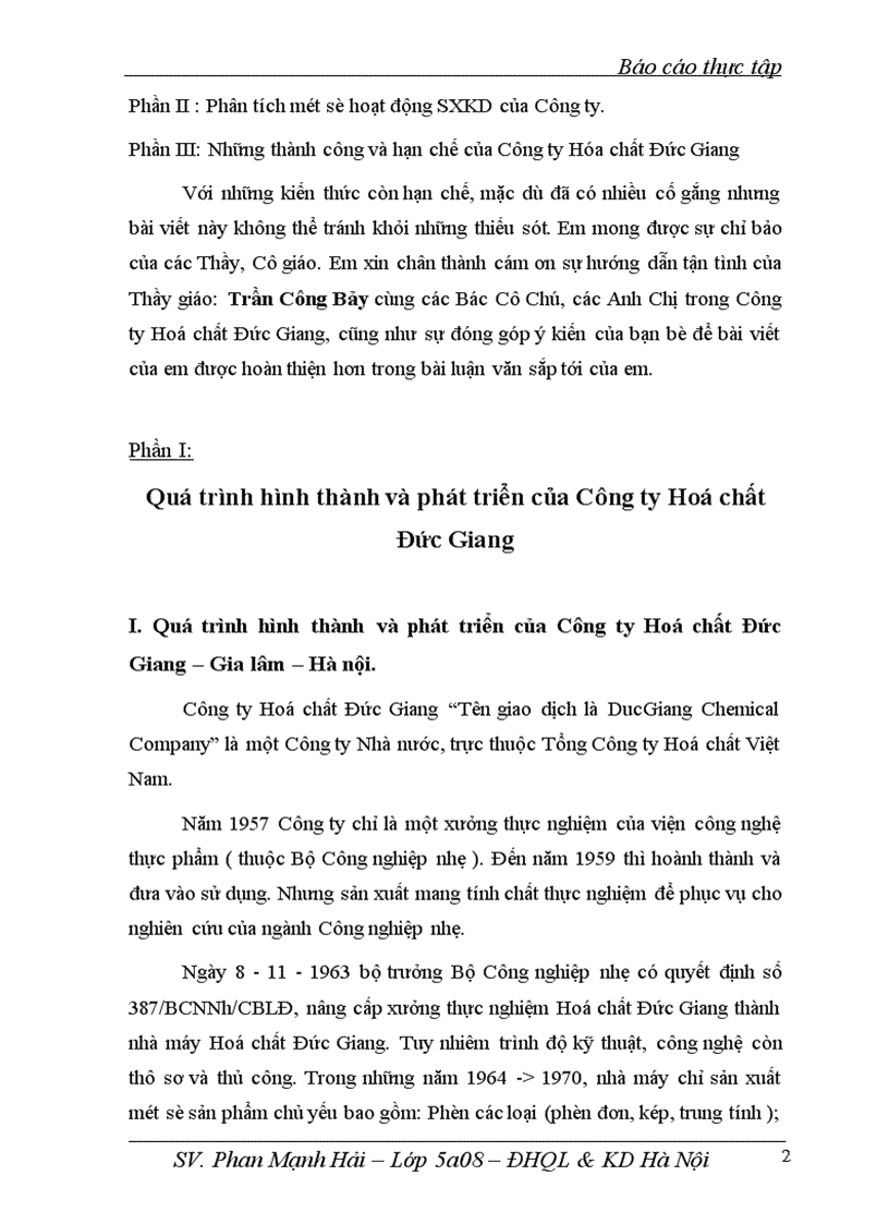 image for page Báo cáo thực tập tại Công ty Hoá chất Đức Giang