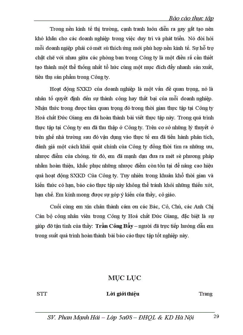 image for page Báo cáo thực tập tại Công ty Hoá chất Đức Giang