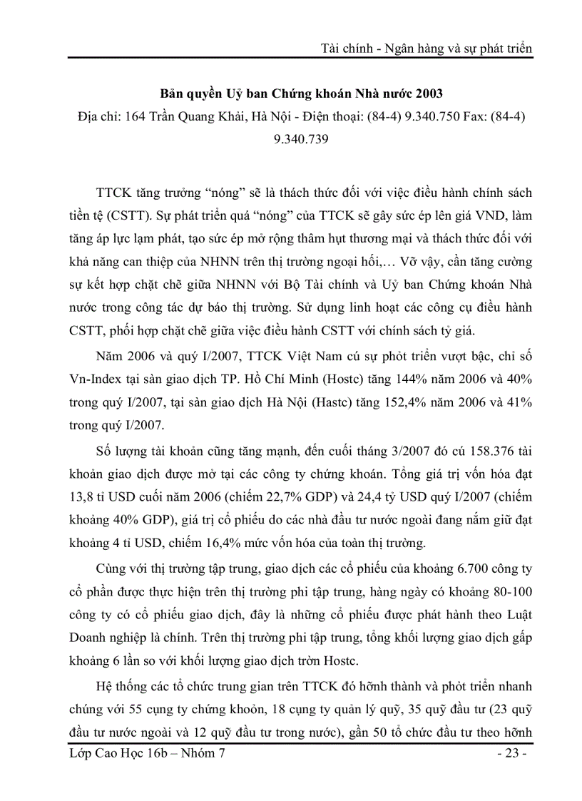 image for page Sự phát triển của thị trường chứng khoán và ảnh hưởng của nó đến tăng trưởng kinh tế Việt Nam