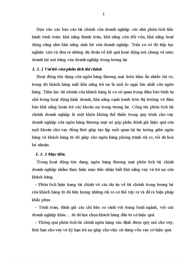 image for page Hoàn thiện công tác phân tích tài chính doanh nghiệp phục vụ cho hoạt động tín dụng tại Ngân hàng nông nghiệp và phát triển nông thôn Bắc Hà Nội