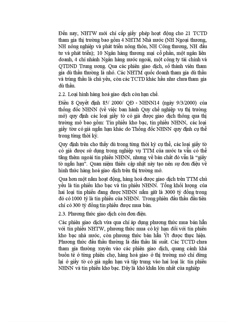 image for page Thực trạng hoạt động thị trường mở ở việt nam hiện nay