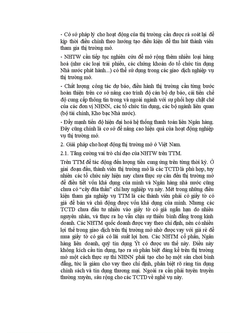 image for page Thực trạng hoạt động thị trường mở ở việt nam hiện nay