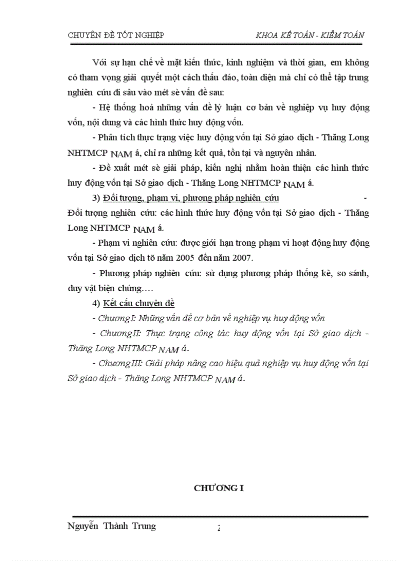 image for page Thực trạng và giải pháp nhằm nâng cao hiệu quả nghiệp vụ huy động vốn tại sở giao dịch-thăng long Nhtm cp nam á