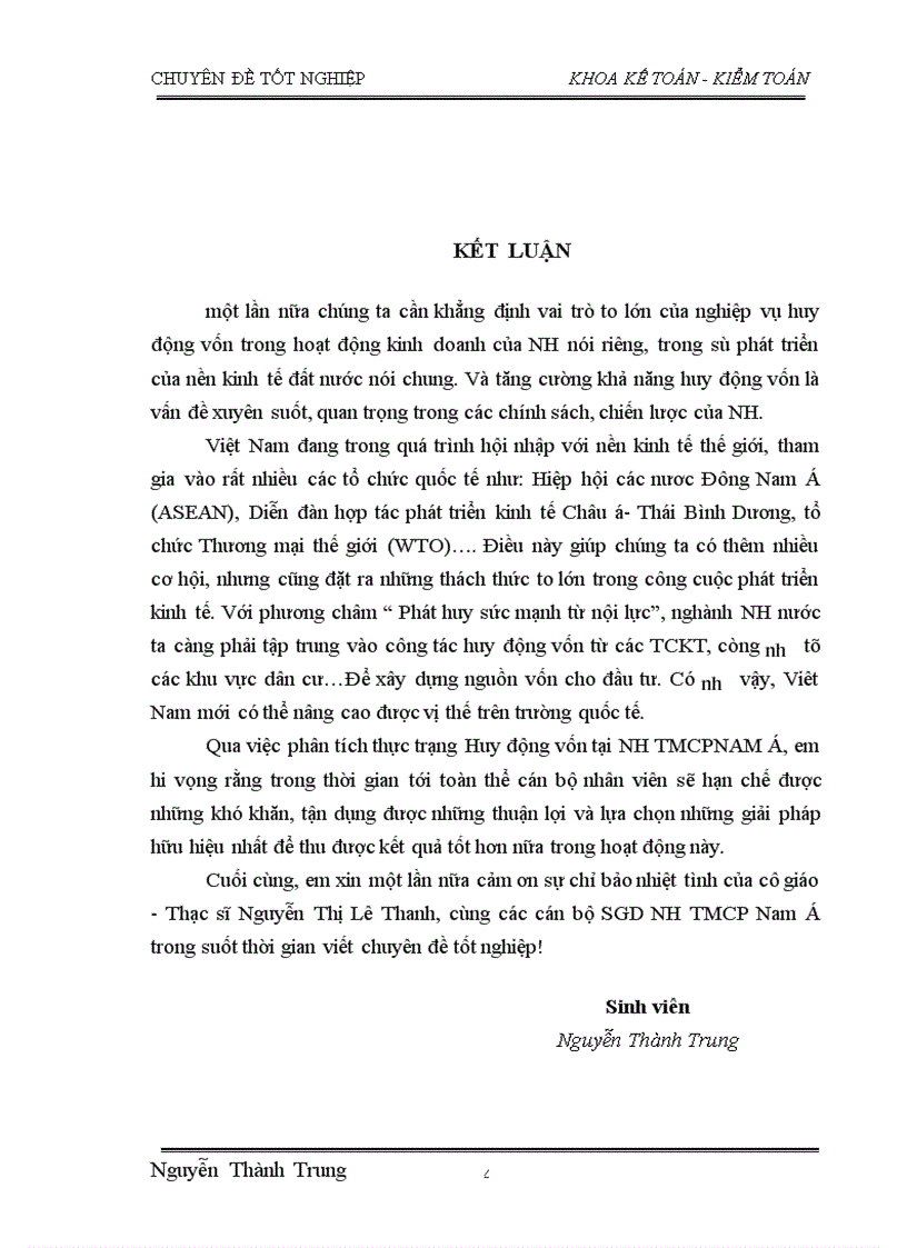 image for page Thực trạng và giải pháp nhằm nâng cao hiệu quả nghiệp vụ huy động vốn tại sở giao dịch-thăng long Nhtm cp nam á