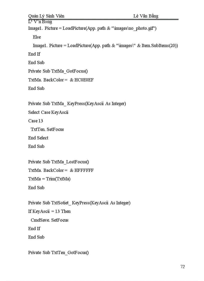 image for page Quản lý sinh viên