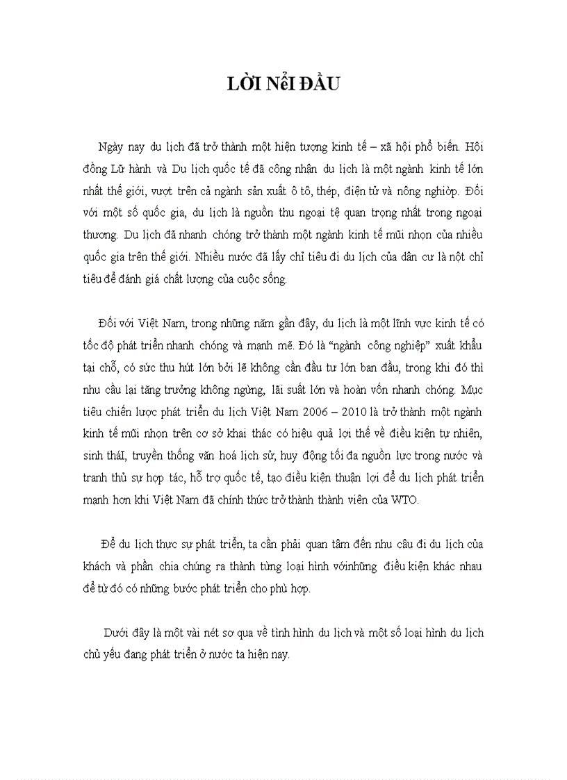 image for page Tình hình du lịch và một số loại hình du lịch chủ yếu đang phát triển ở nước ta hiện nay