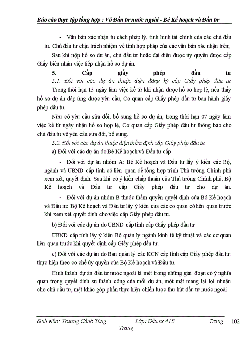 image for page Báo cáo thực tập tổng hợp tại Vụ Đầu tư nước ngoài