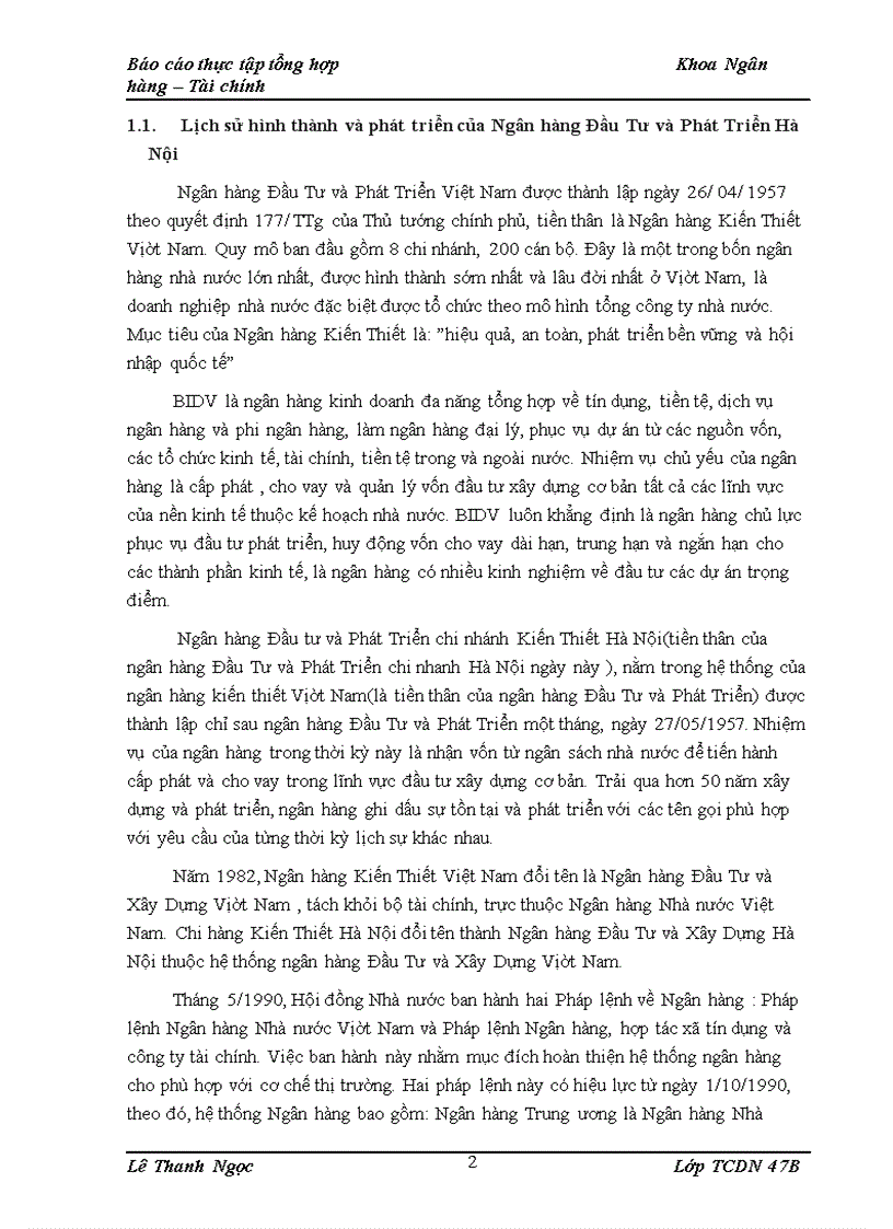 image for page Tình hình hoạt động của chi nhánh ngân hàng đầu tư và phát triển những năm gần đây