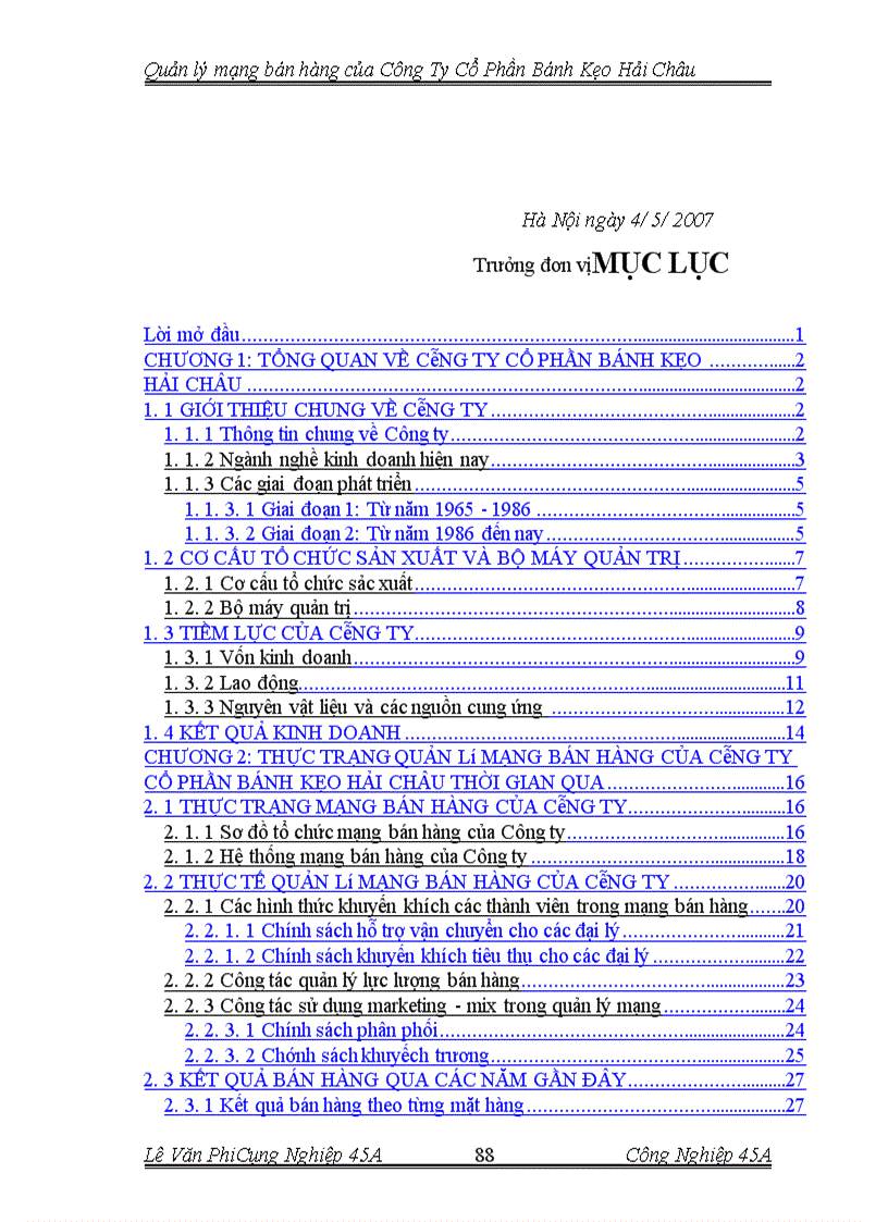 image for page Quản lý mạng bán hàng của Công Ty Cổ Phần bánh Kẹo Hải Châu
