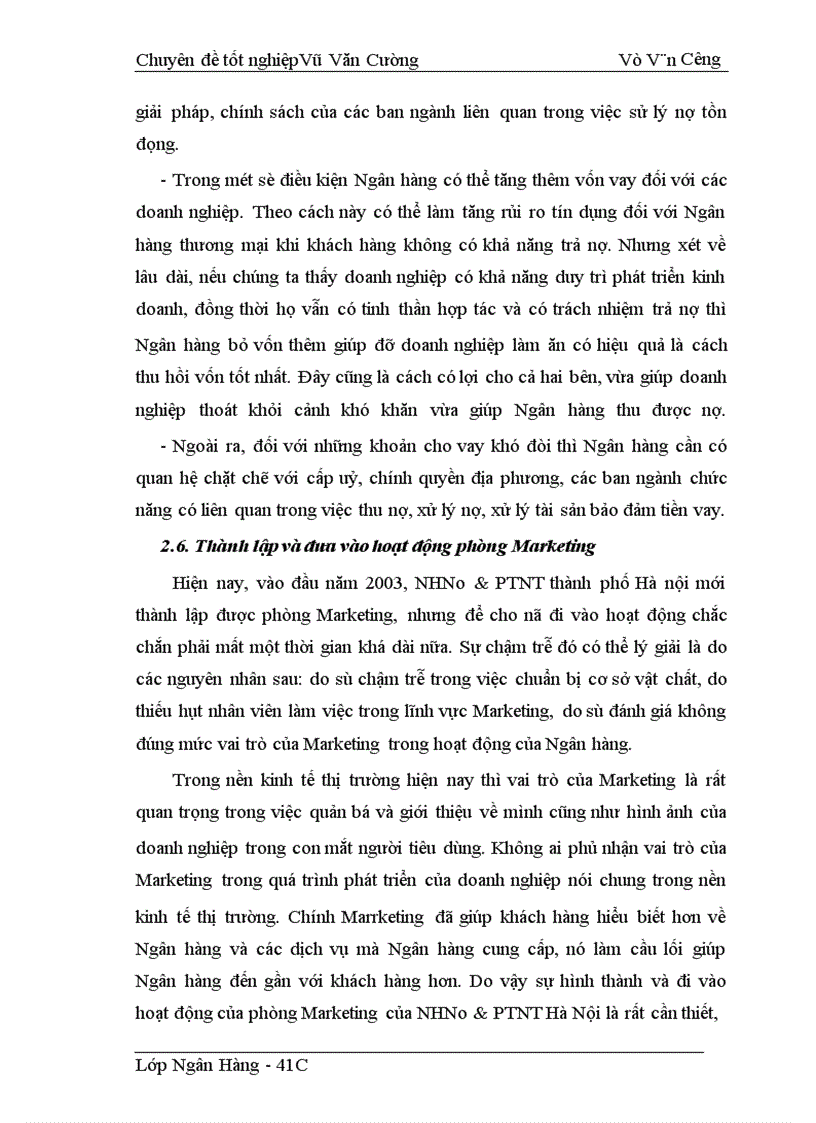 image for page Giải pháp nâng cao chất lượng tín dụng trung và dài hạn tại Ngân Hàng Nông nghiệp và Phát triển nông thôn Hà Nội