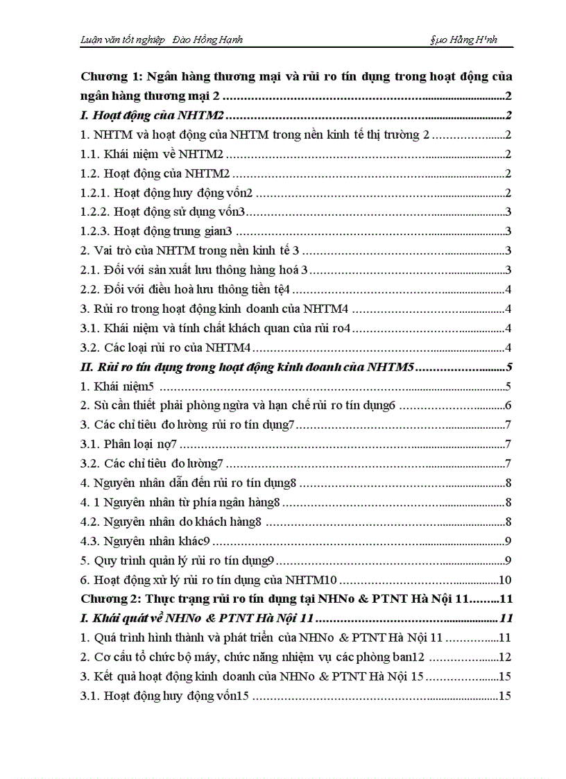 image for page Một số giải pháp phòng ngừa và hạn chế rủi ro tín dụng tại Ngân Hàng Nông nghiệp và Phát triển nông thôn Hà Nội