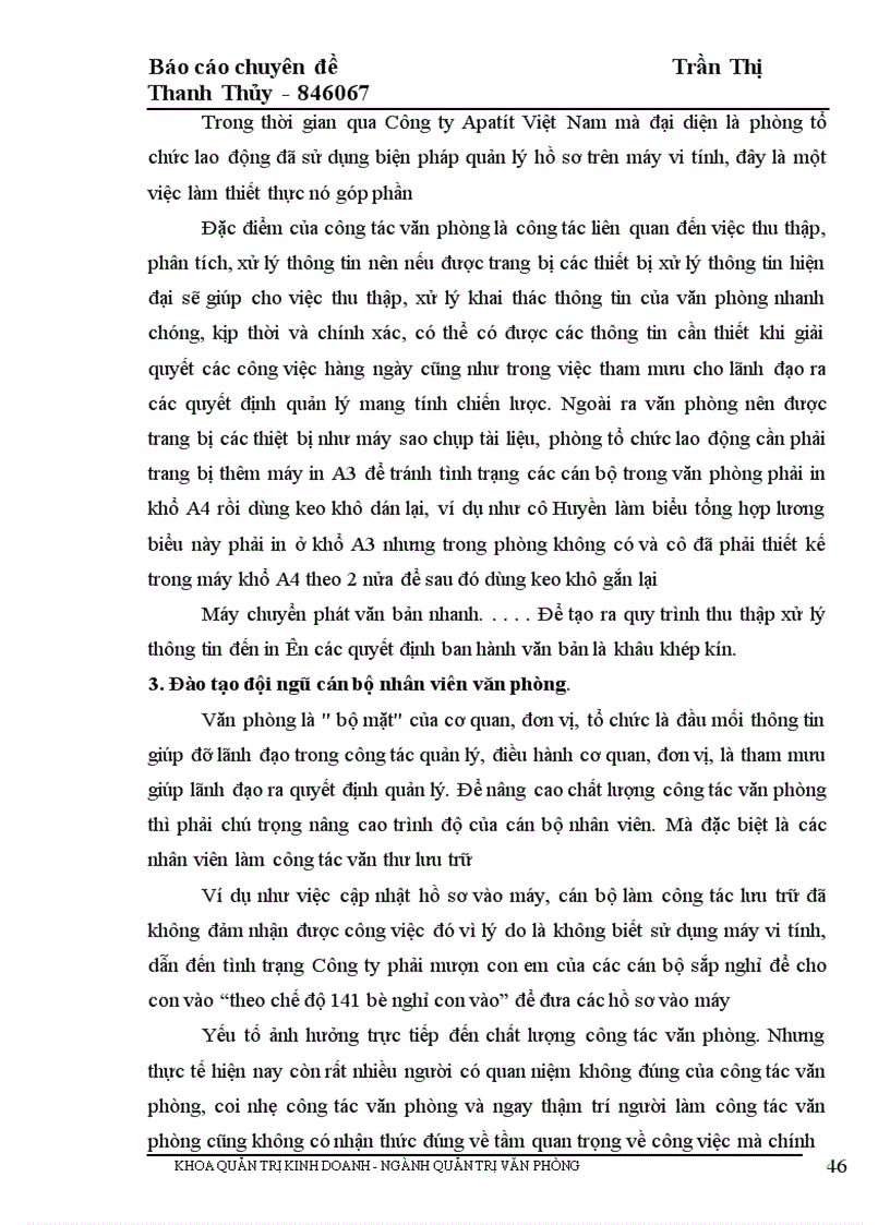 image for page Một số ý kiến nhằm nâng cao chất lượng công tác văn phòng ở Công ty Apatít Việt Nam