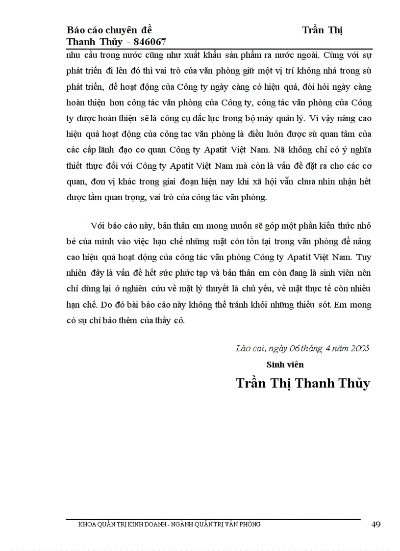 image for page Một số ý kiến nhằm nâng cao chất lượng công tác văn phòng ở Công ty Apatít Việt Nam