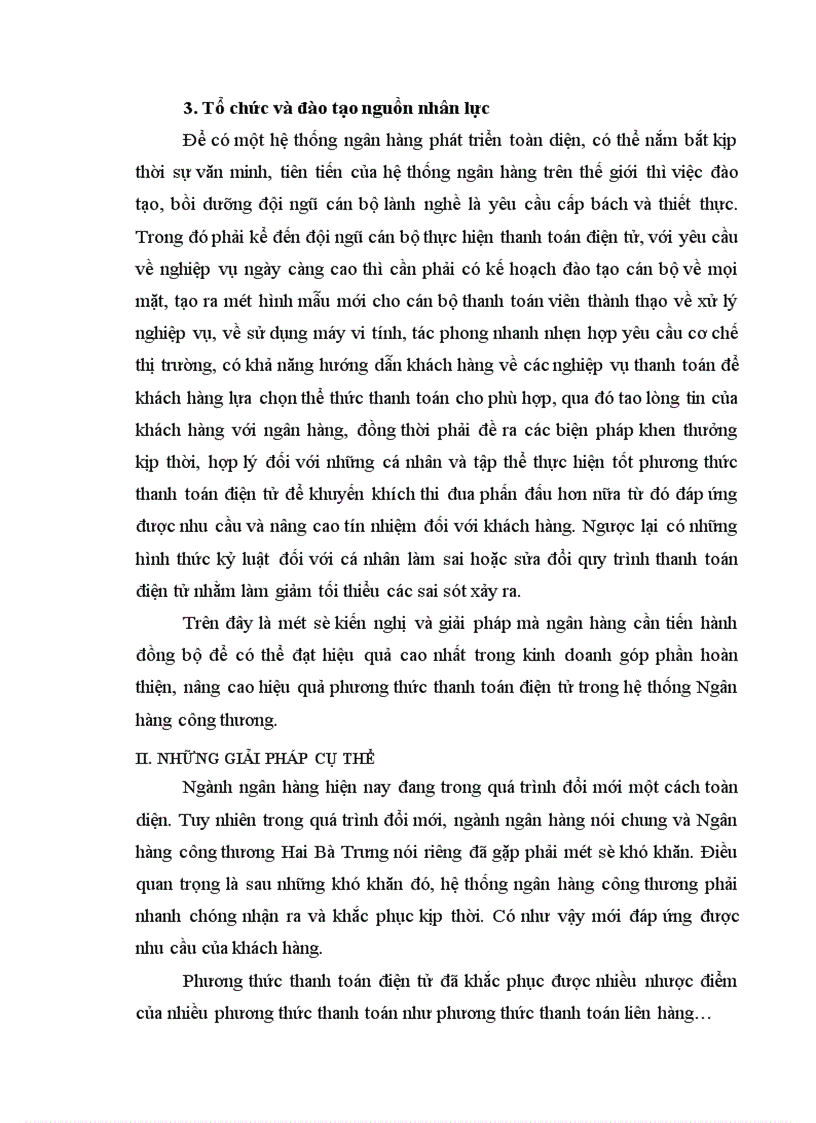 image for page Một số giải pháp nhằm nâng cao chất lượng công tác thanh toán điện tử tại ngân hàng công thương Hai Bà Trưng