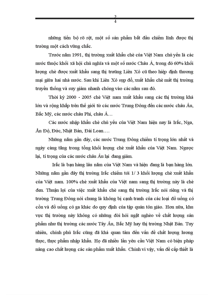 image for page Chiến lược mở rộng thị trường xuất khẩu sản phẩm cho ngành chè Việt Nam trong giai đoạn tới 2015