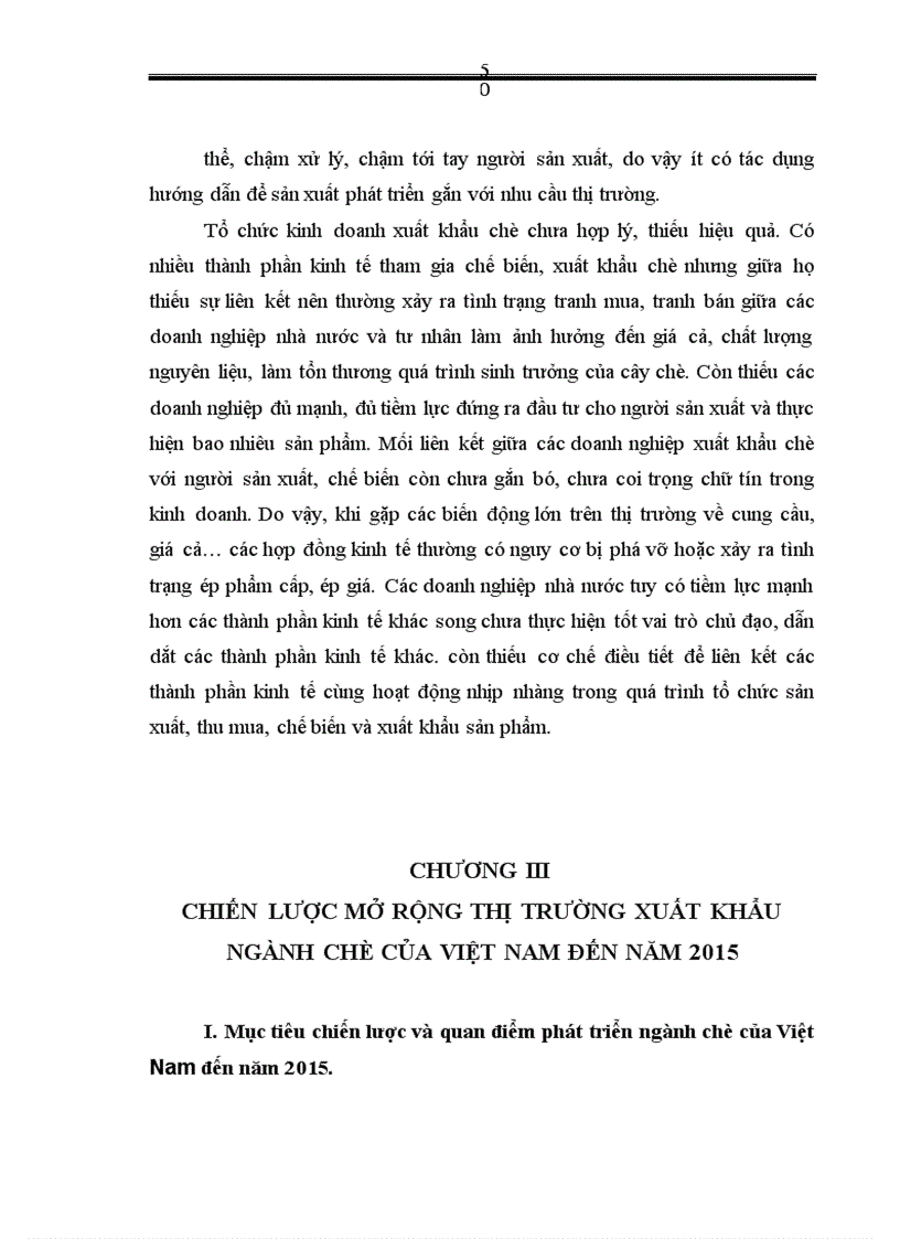 image for page Chiến lược mở rộng thị trường xuất khẩu sản phẩm cho ngành chè Việt Nam trong giai đoạn tới 2015