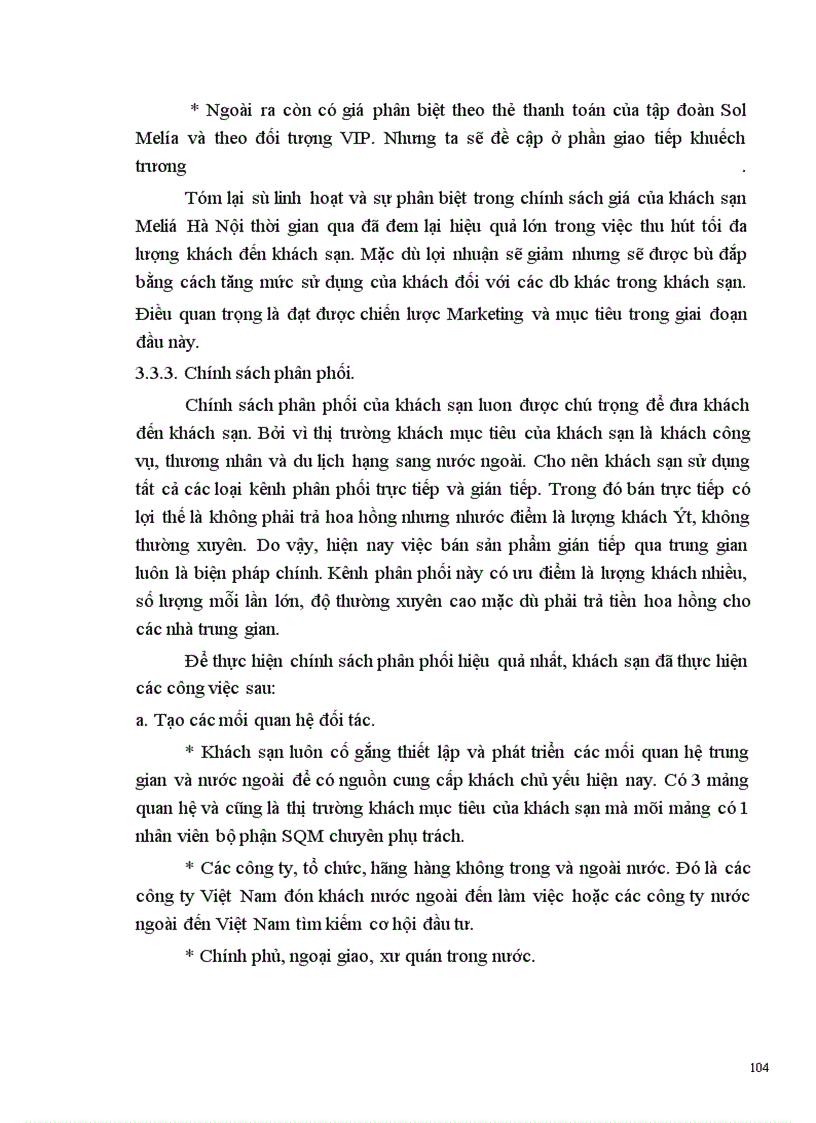 image for page Thực trạng và một số kiến nghị về hoạt động Marketing trong kinh doanh tại khách sạn Meliá Hà Nội