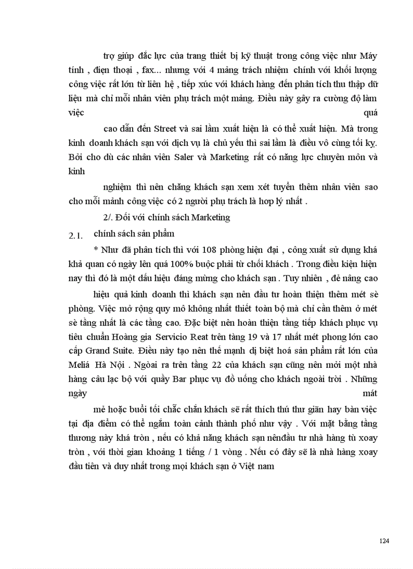 image for page Thực trạng và một số kiến nghị về hoạt động Marketing trong kinh doanh tại khách sạn Meliá Hà Nội