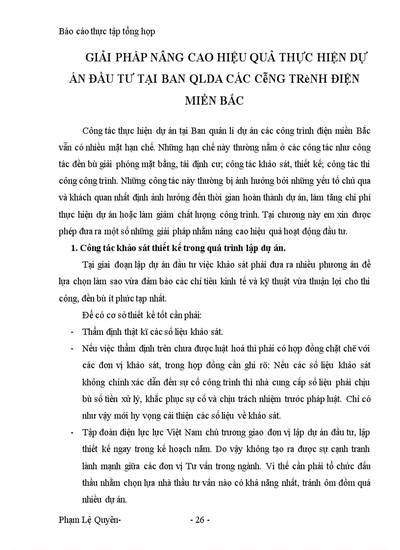 image for page Báo cáo tổng hợp về Ban quản lí dự án các công trình điện Miền Bắc