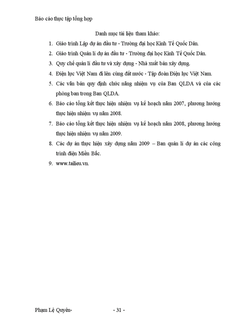 image for page Báo cáo tổng hợp về Ban quản lí dự án các công trình điện Miền Bắc