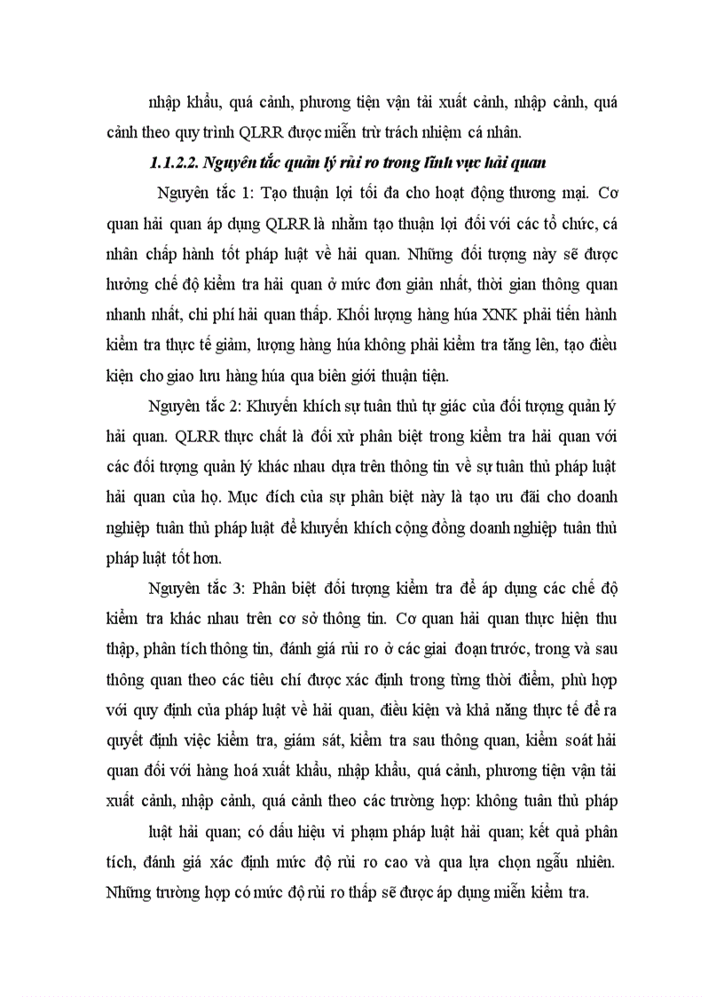 Áp dụng quản lý rủi ro vào quy trình thủ tục hải quan với hàng hóa xuất,nhập khẩu