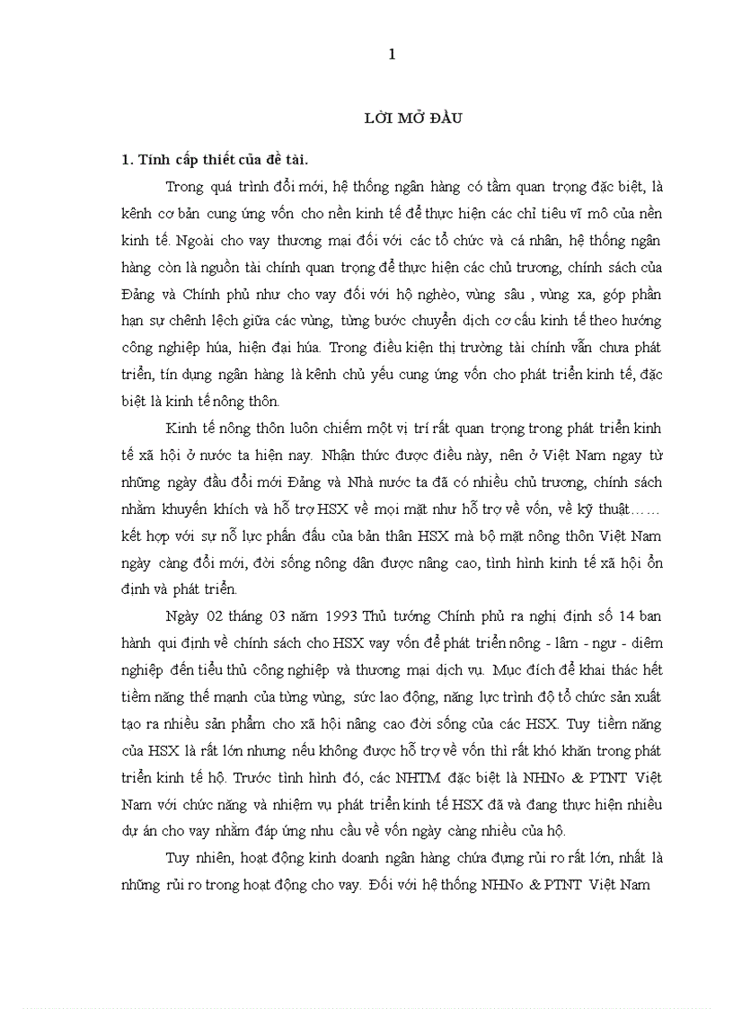 image for page Giải pháp phòng ngừa và hạn chế rủi ro tín dụng trong cho vay hộ sản xuất tại NHNo&PTNT- Chi nhánh Đông Anh