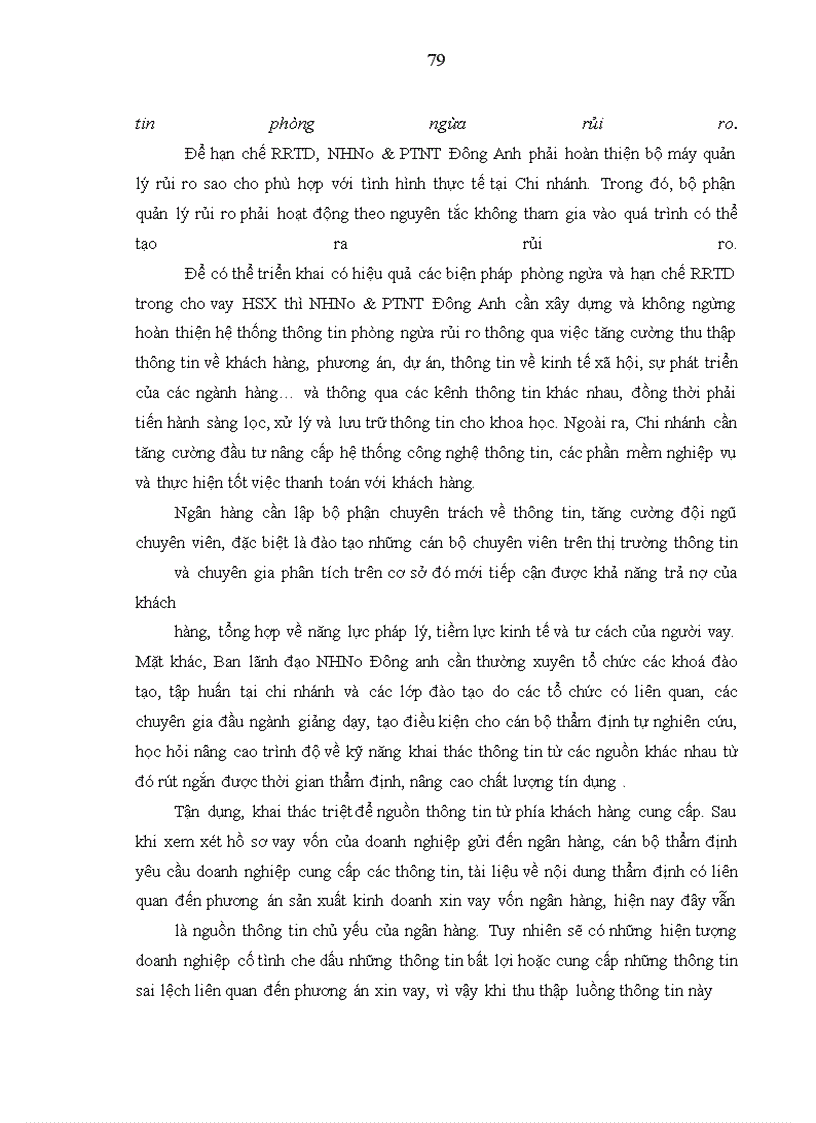 image for page Giải pháp phòng ngừa và hạn chế rủi ro tín dụng trong cho vay hộ sản xuất tại NHNo&PTNT- Chi nhánh Đông Anh