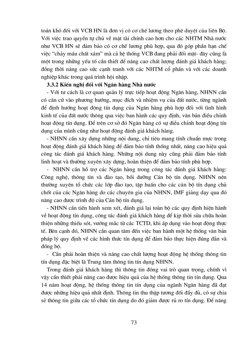 image for page Giải pháp hoàn thiện công tác đánh giá khách hàng doanh nghiệp trong hoạt động tín dụng tại Ngân hàng Ngoại thương Việt nam chi nhánh Hà Nội